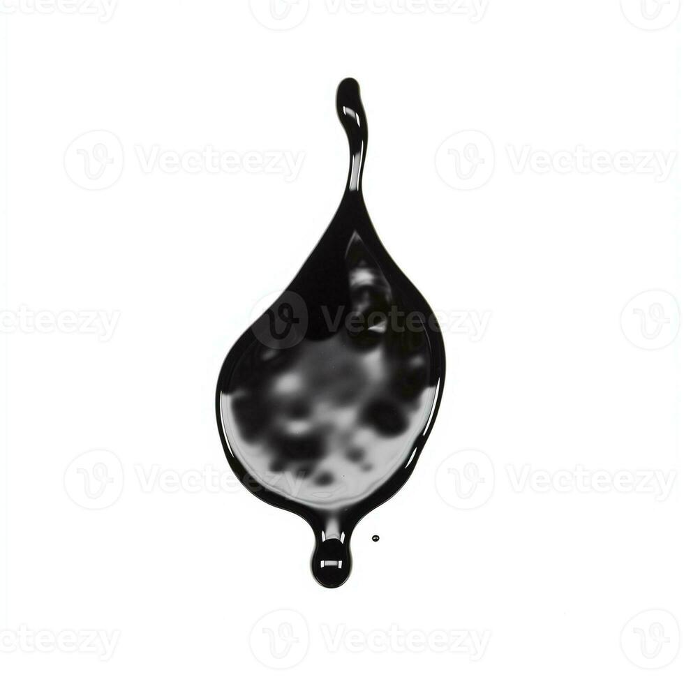 AI generated A droplet of olive oil isolated on white background photo