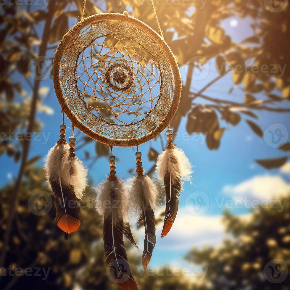 Beautiful Dream catcher, AI generative photo