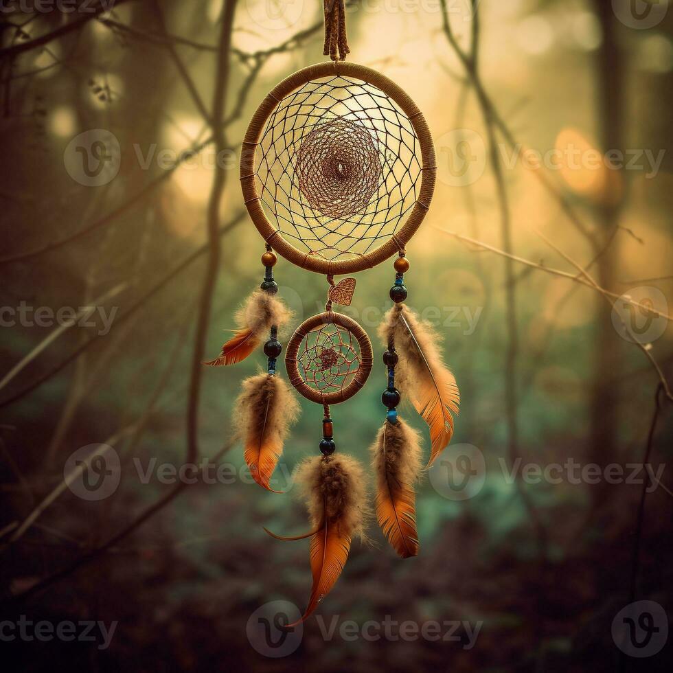Beautiful Dream catcher, AI generative photo