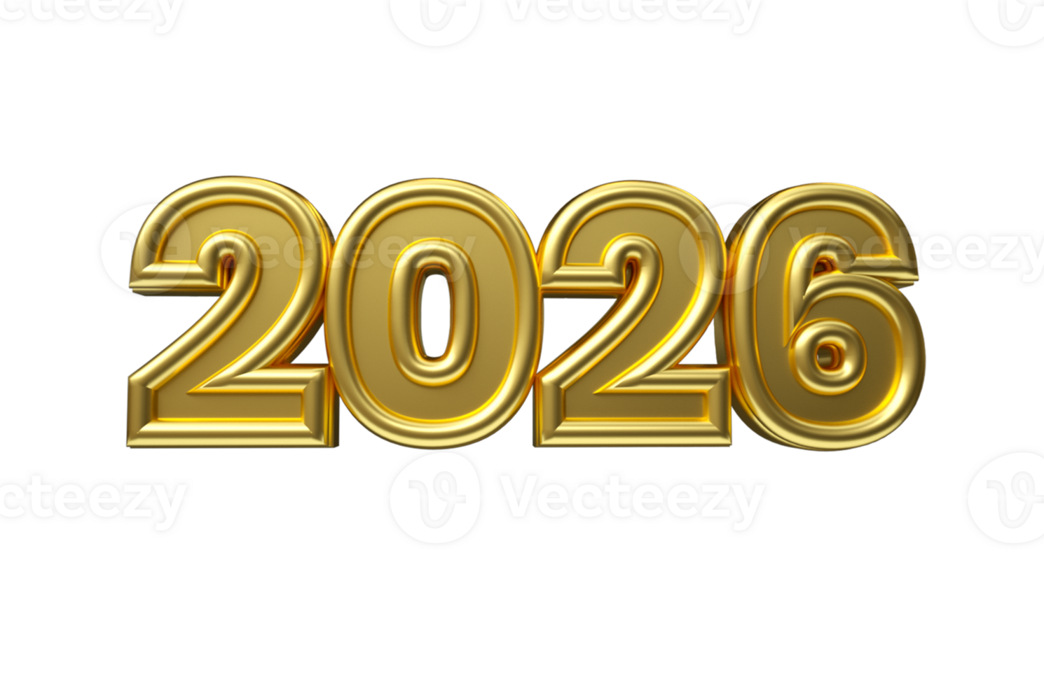 3d rendered object happy new year png