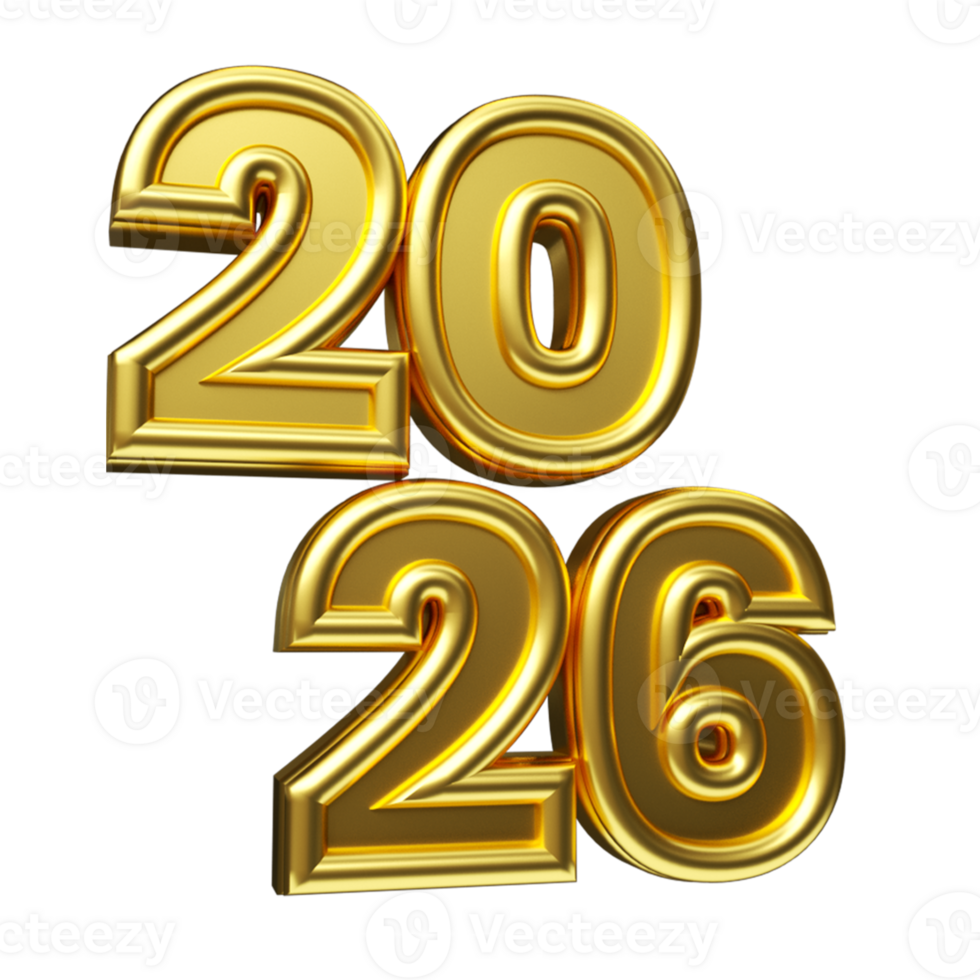 3d rendered object happy new year png