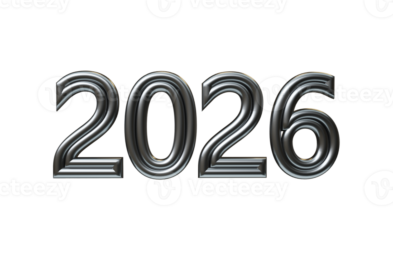3d rendered object happy new year png