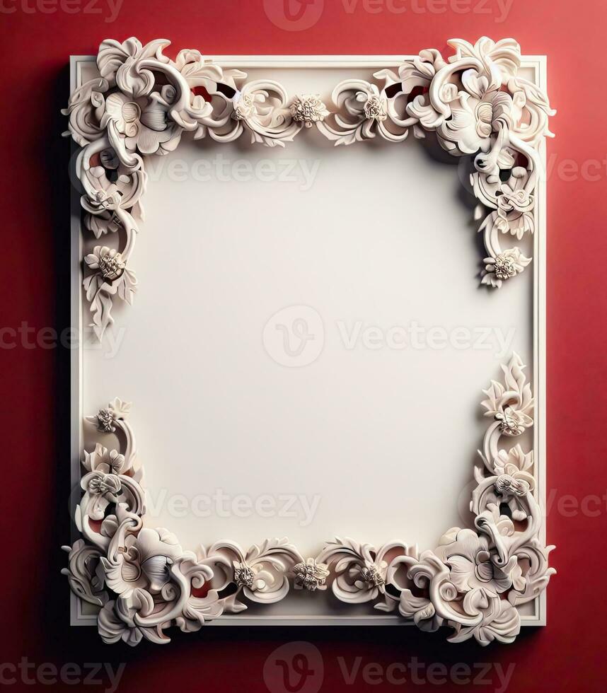 AI generated Happy chinese new year with Oriental Chinese traditional template Background photo
