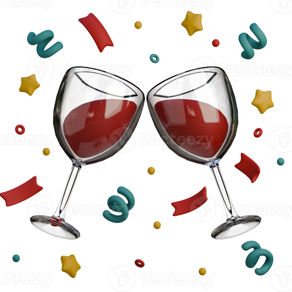 3D Icon of cheers drink png