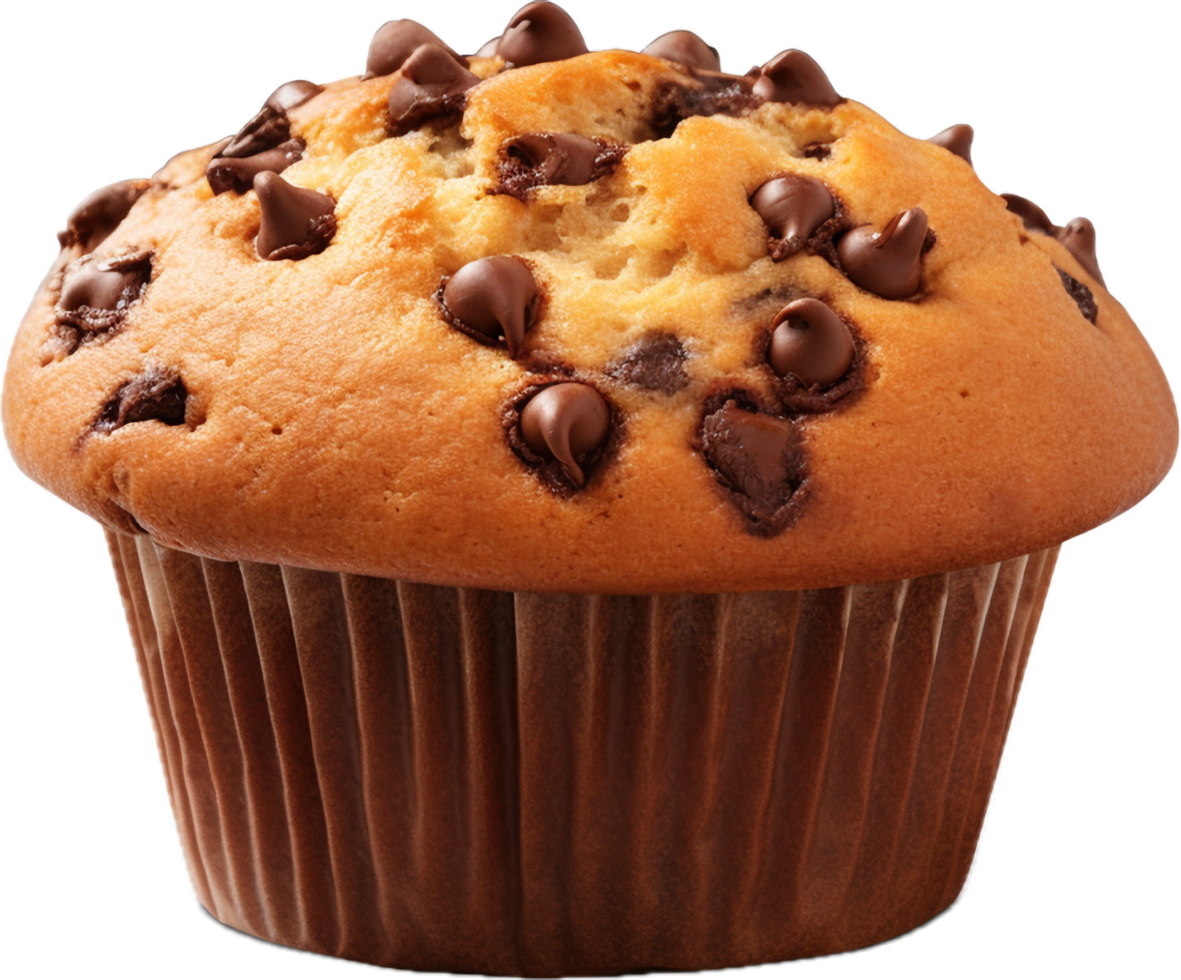 ai généré Chocolat puce muffin gâteau png