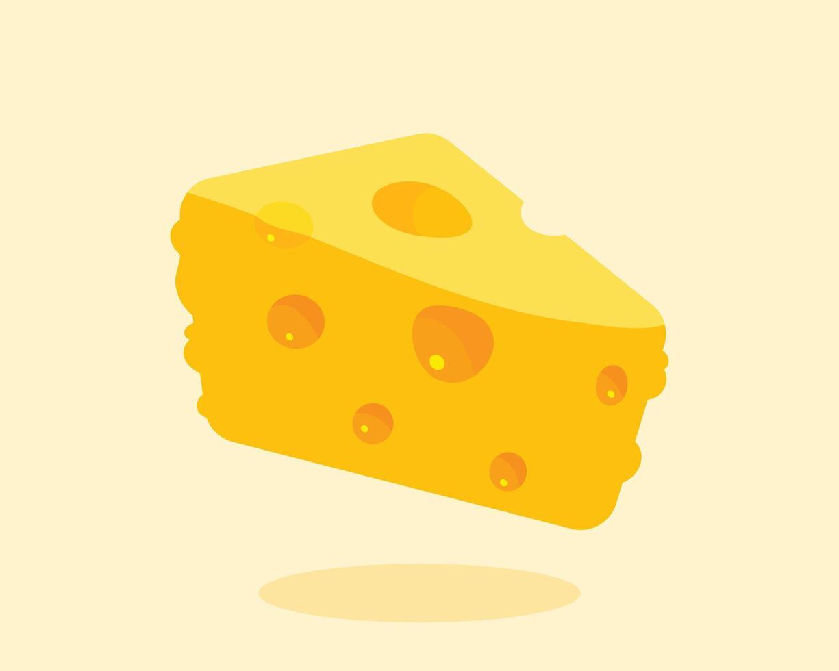 Ilustración de arte de dibujos animados aislado de queso vector