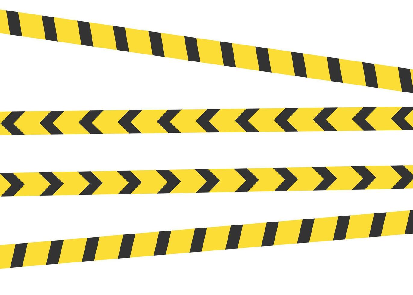 Yellow Caution danger warning attention tape sign construction police ribbon symbol vector illustration