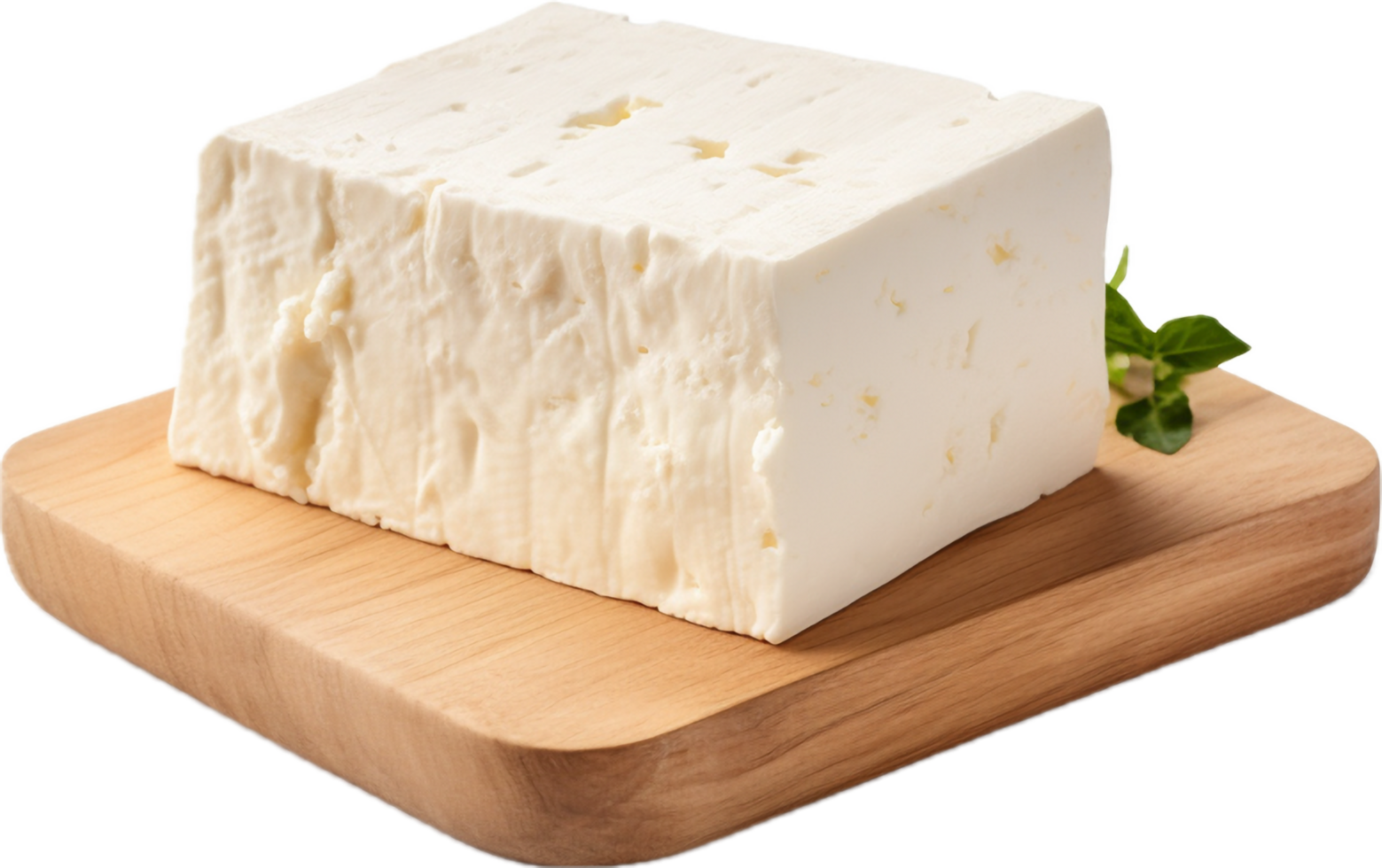 AI generated feta cheese block png