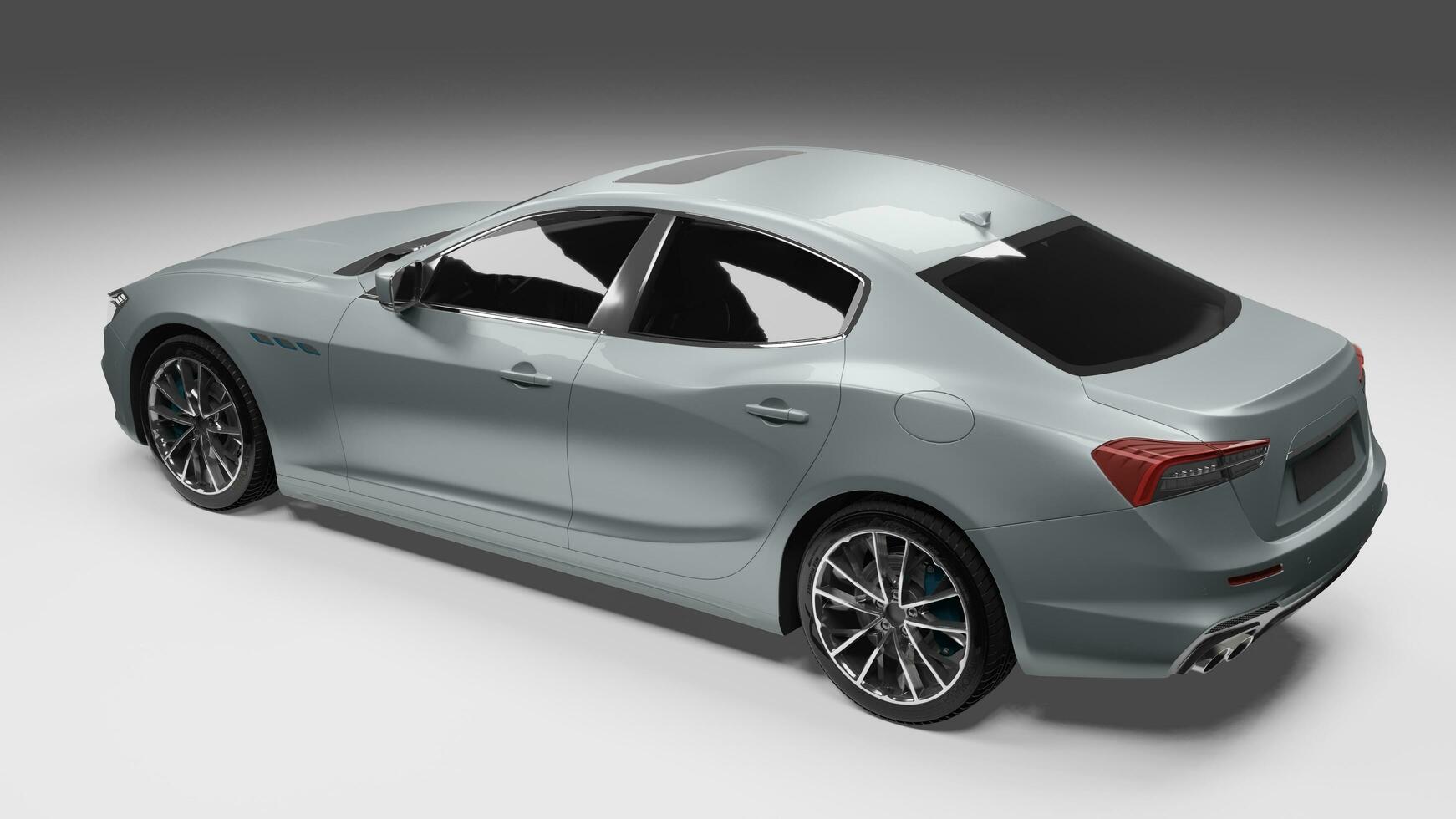 Super car Cinematic Camera angle view in dark background, White sport car headlights blinking in dark with a black background, supercar movie view photo