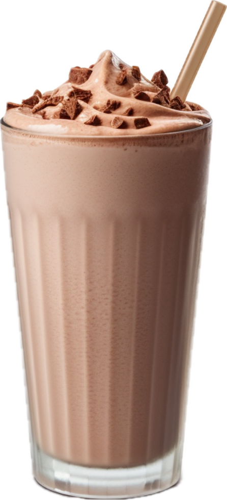 AI generated chocolate milk shake png