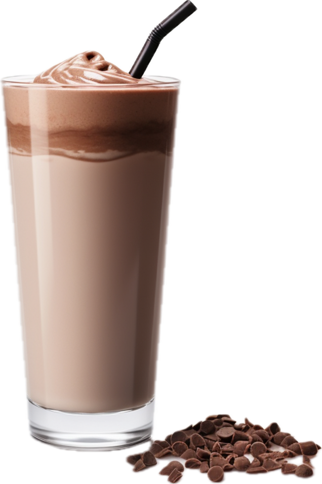 AI generated chocolate milk shake png