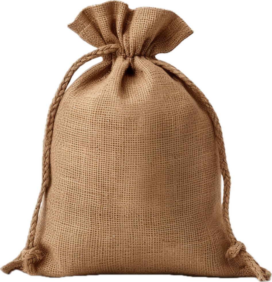AI generated burlap sack png