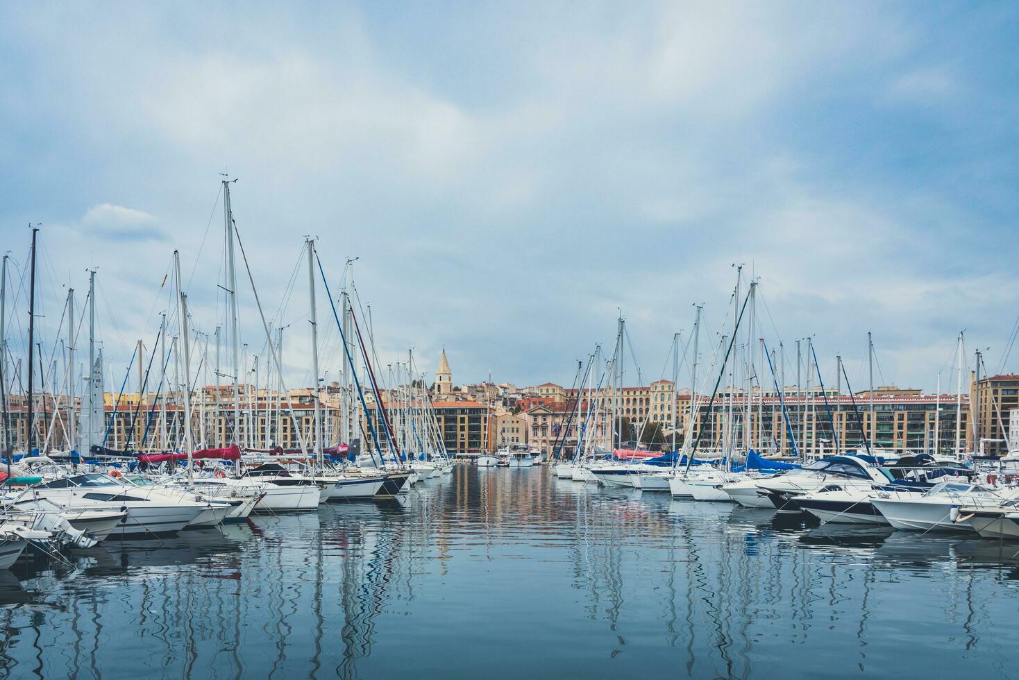 MARSEILLE, FRANCE - NOV 12, 2021 - Ferris wheel at Port Vieux at Marseille, France photo