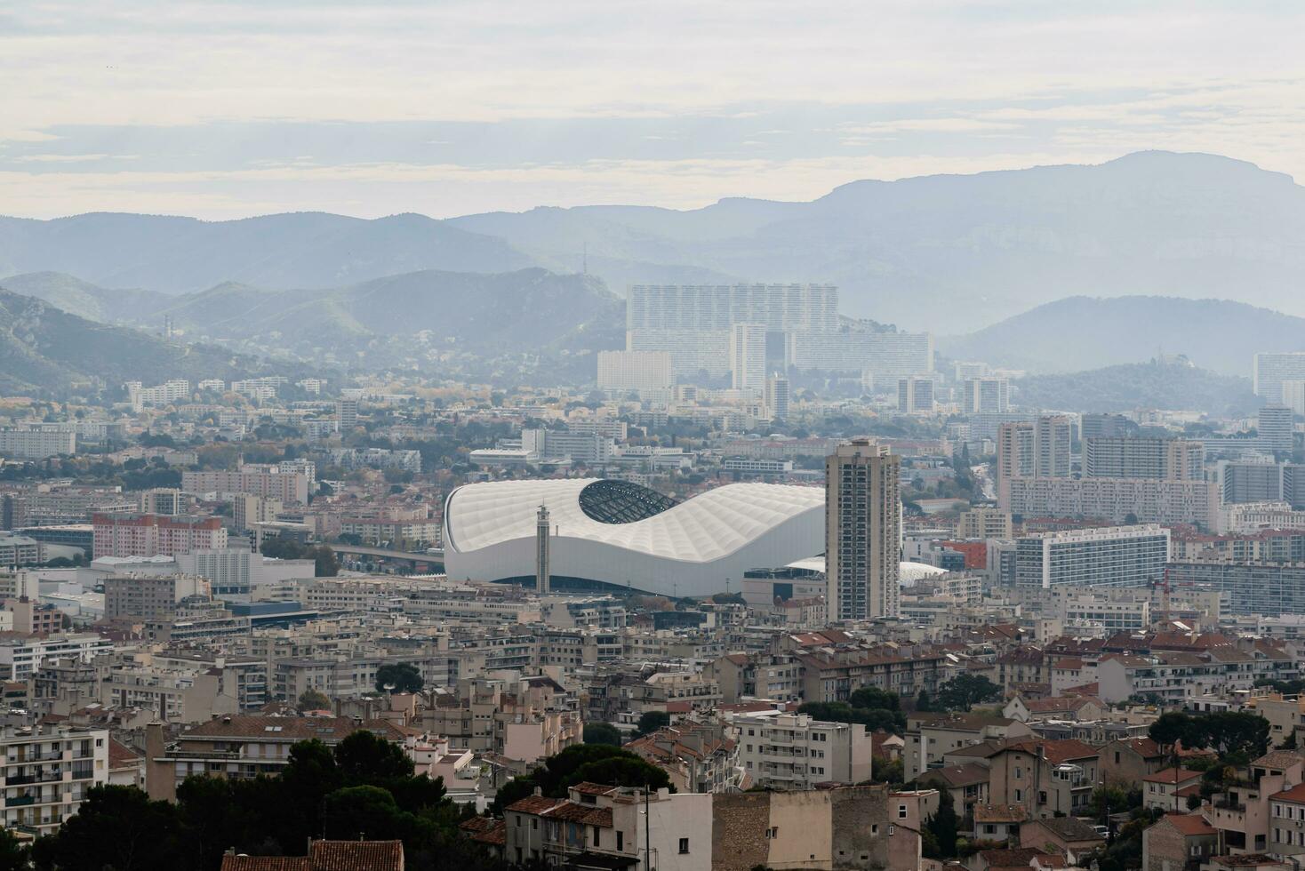MARSEILLE, FRANCE - NOV 13, 2021 - Morning view on Marseille panorama photo