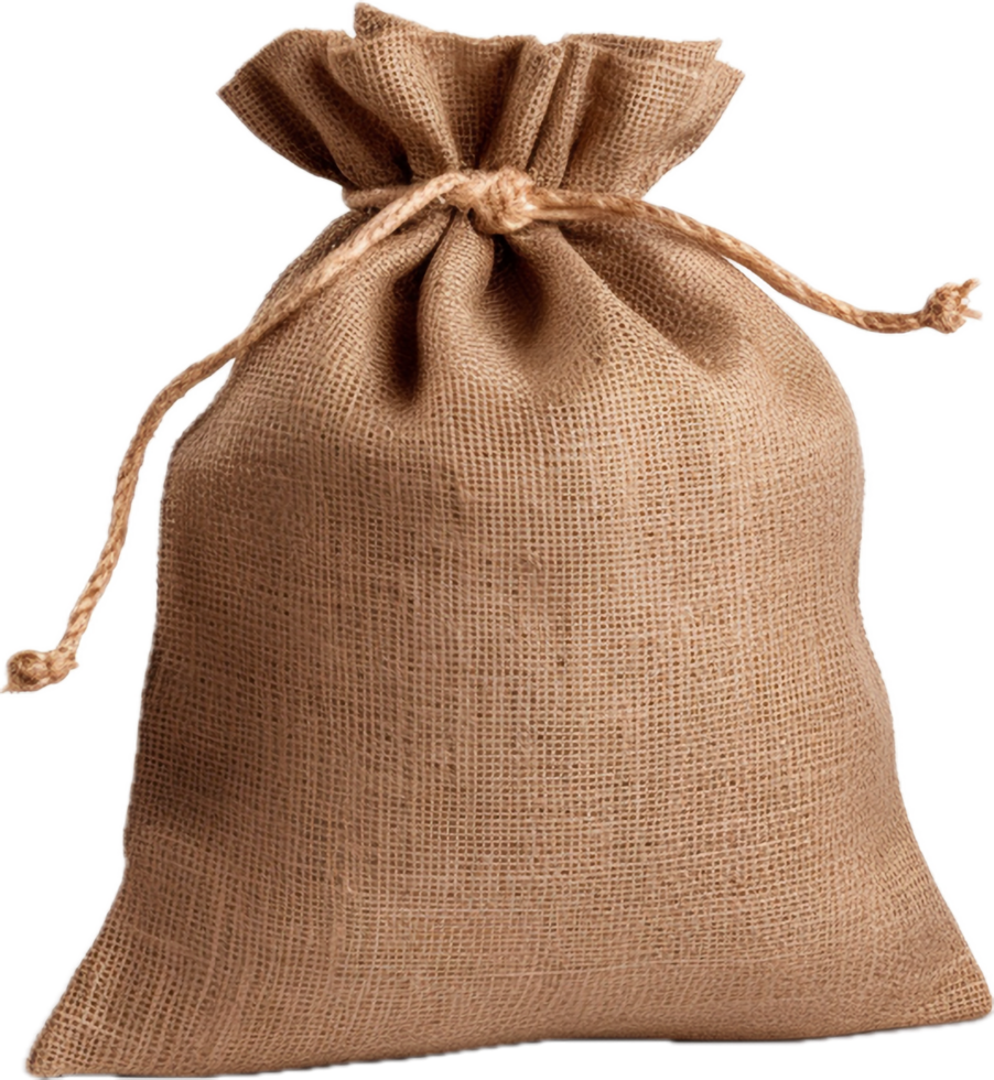 AI generated burlap sack png