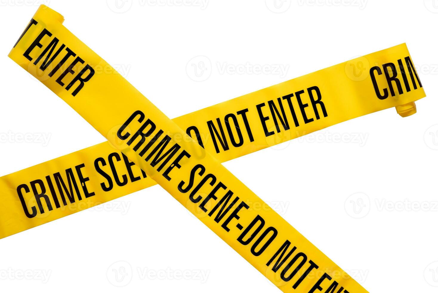 Crime scene tap isolated on a white background photo