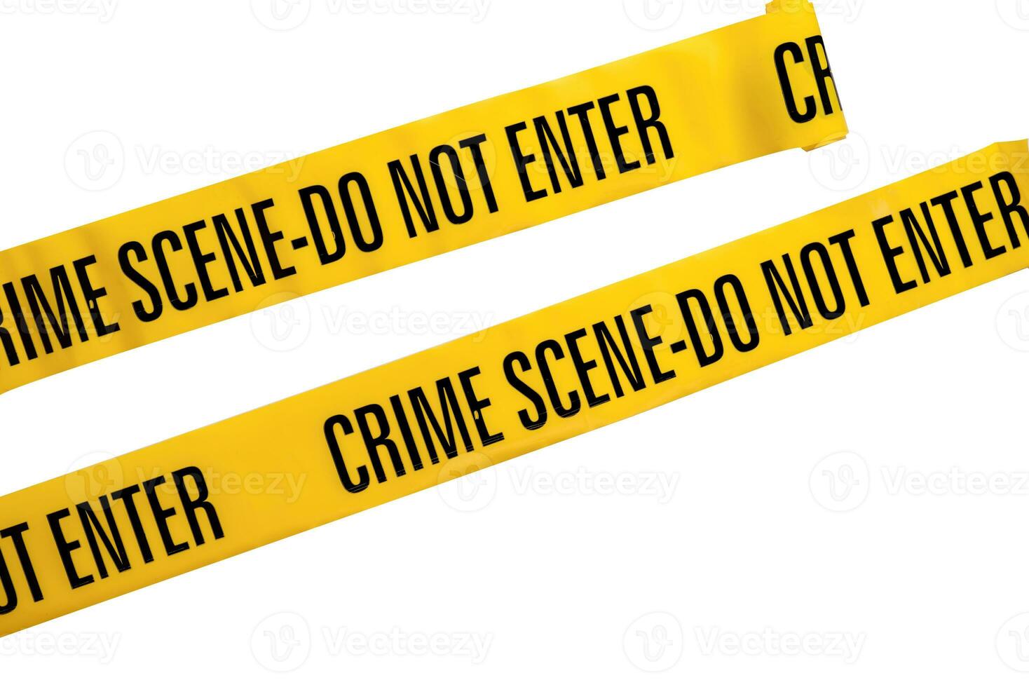 Crime scene tap isolated on a white background photo