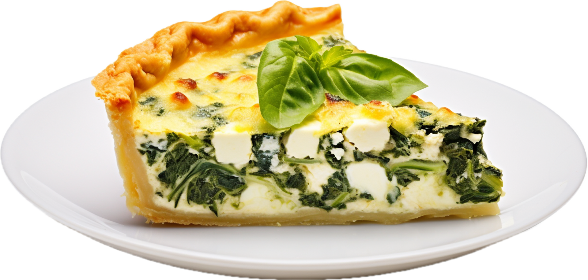 AI generated homemade pie with spinach png