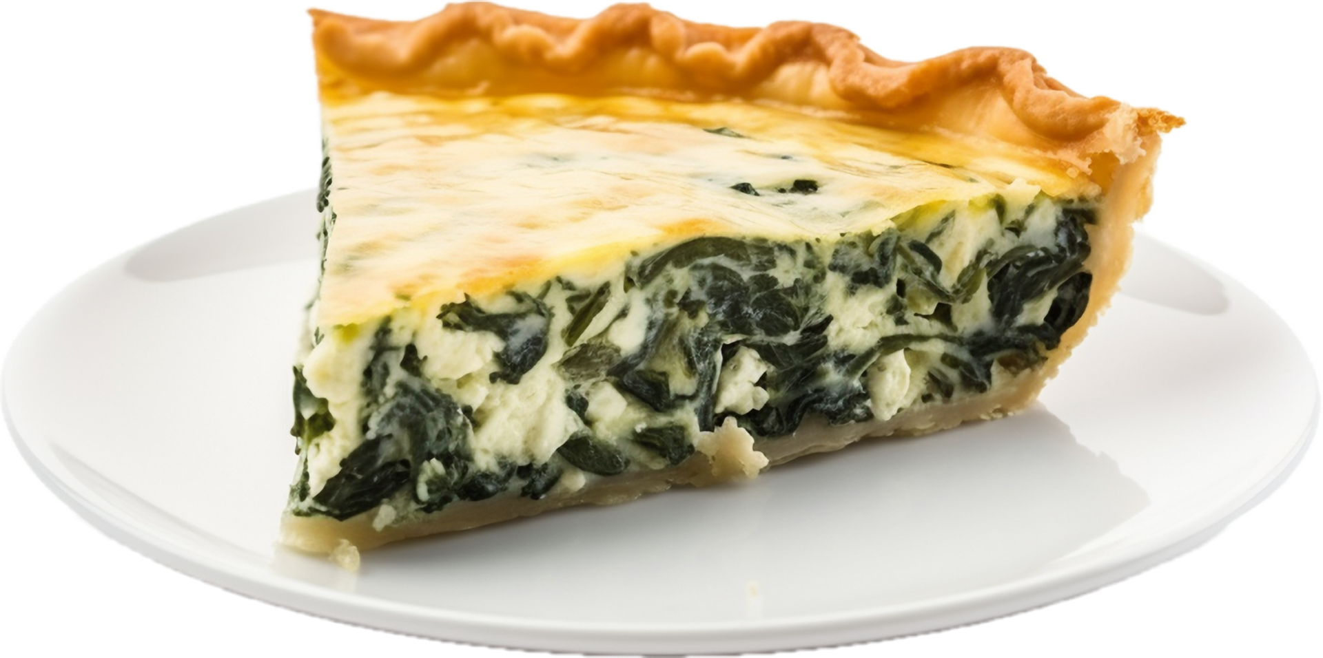 AI generated homemade pie with spinach png