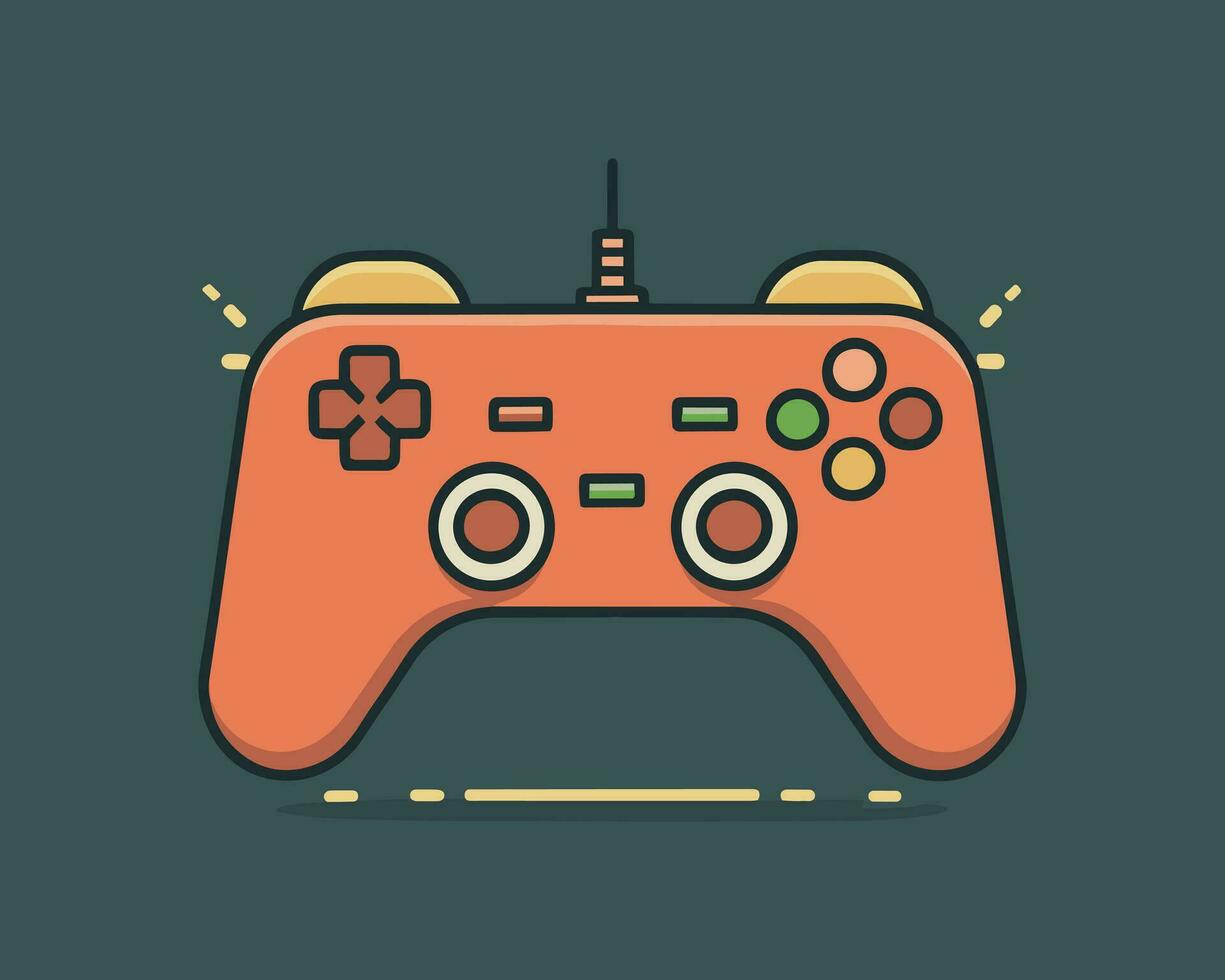 joypad vector plano color icono. juego palanca de mando vector gráficos