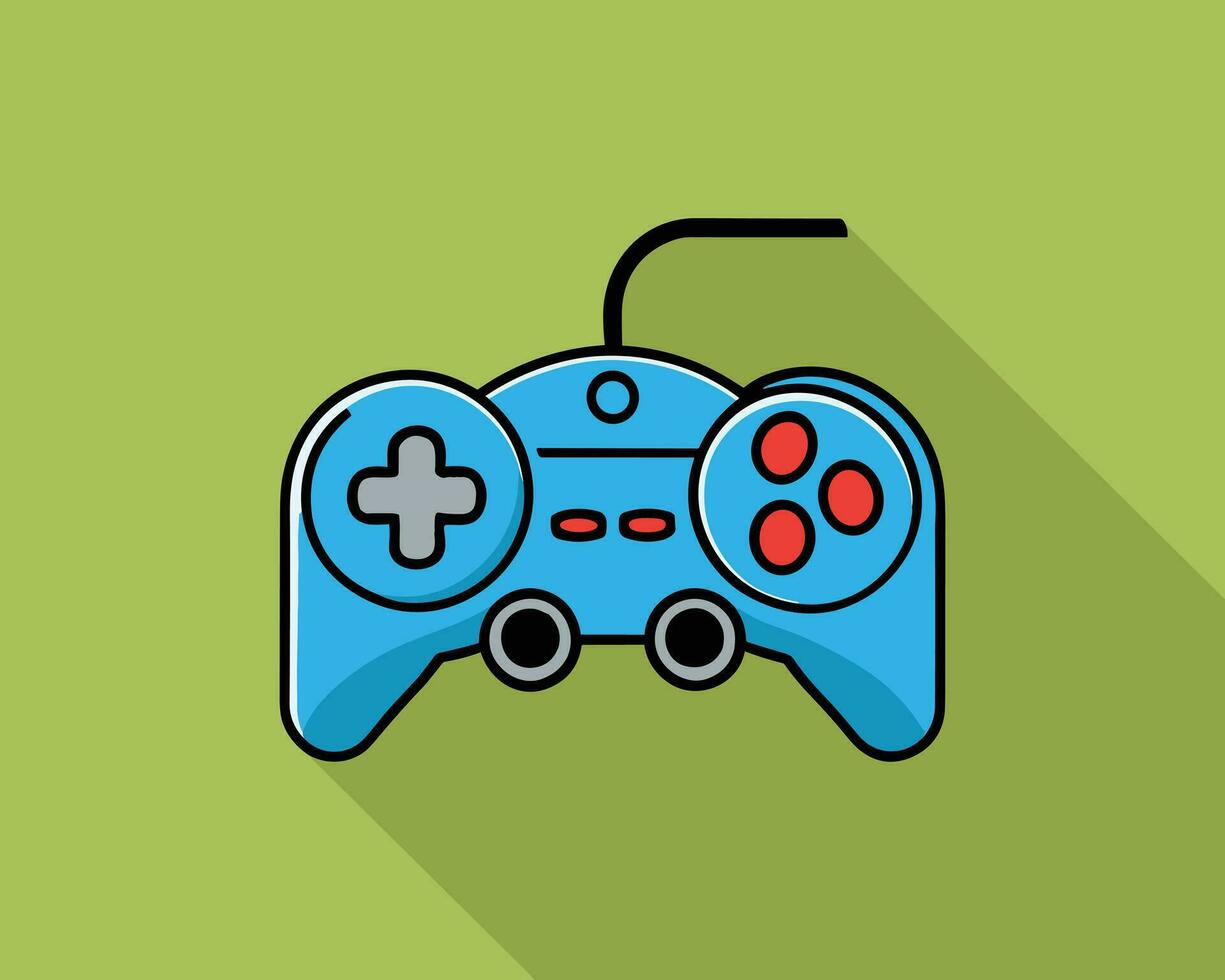 joypad vector flat color icon. Game Joystick vector graphics