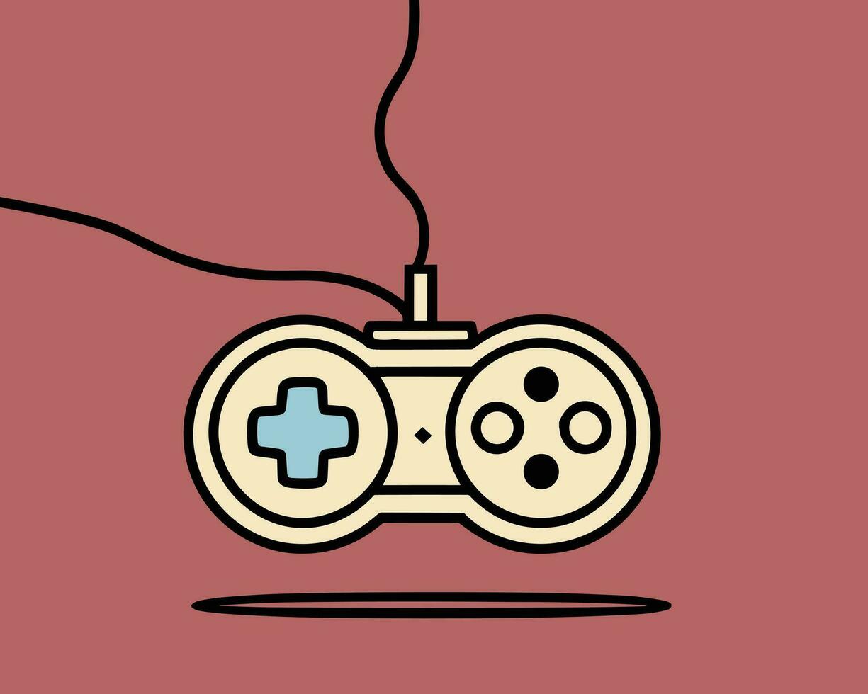 joypad vector flat color icon. Game Joystick vector graphics