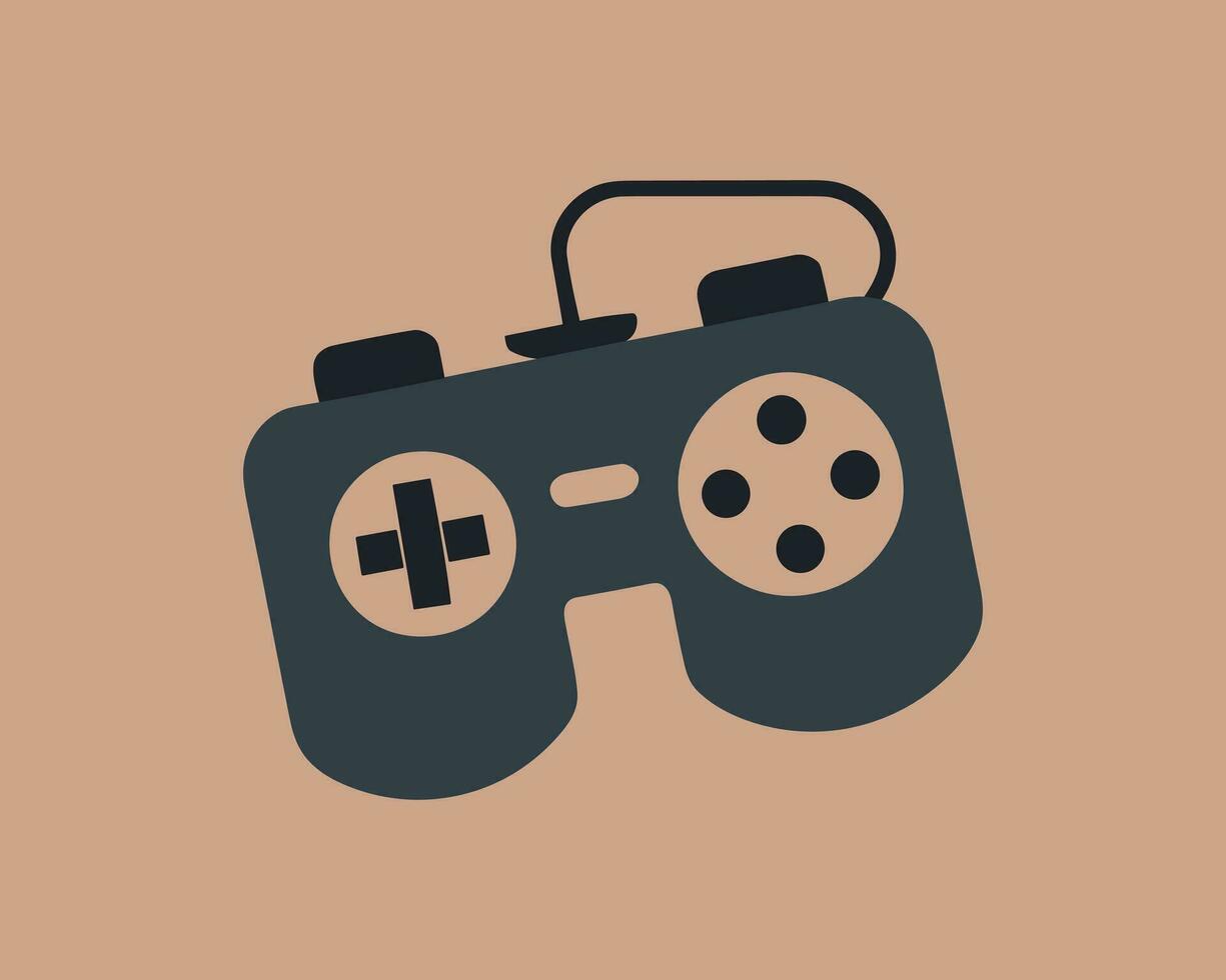 joypad vector flat color icon. Game Joystick vector graphics