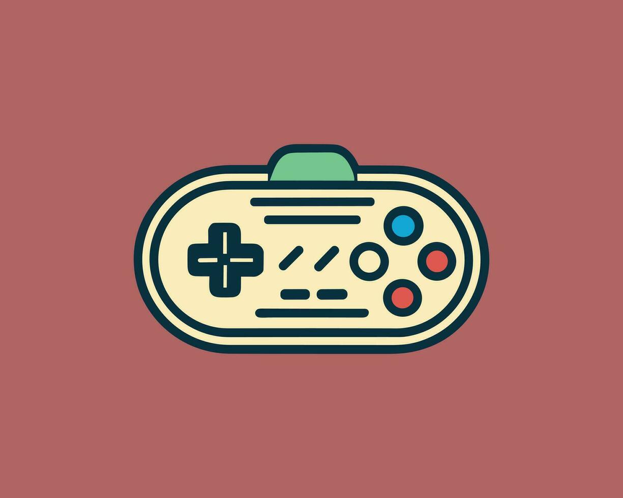 joypad vector flat color icon. Game Joystick vector graphics