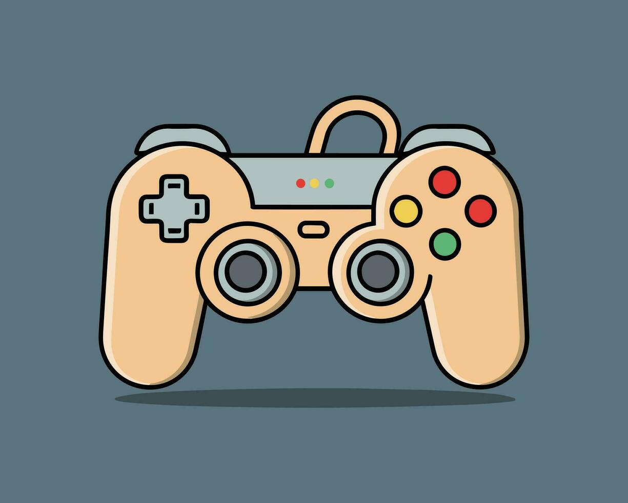 joypad vector plano color icono. juego palanca de mando vector gráficos