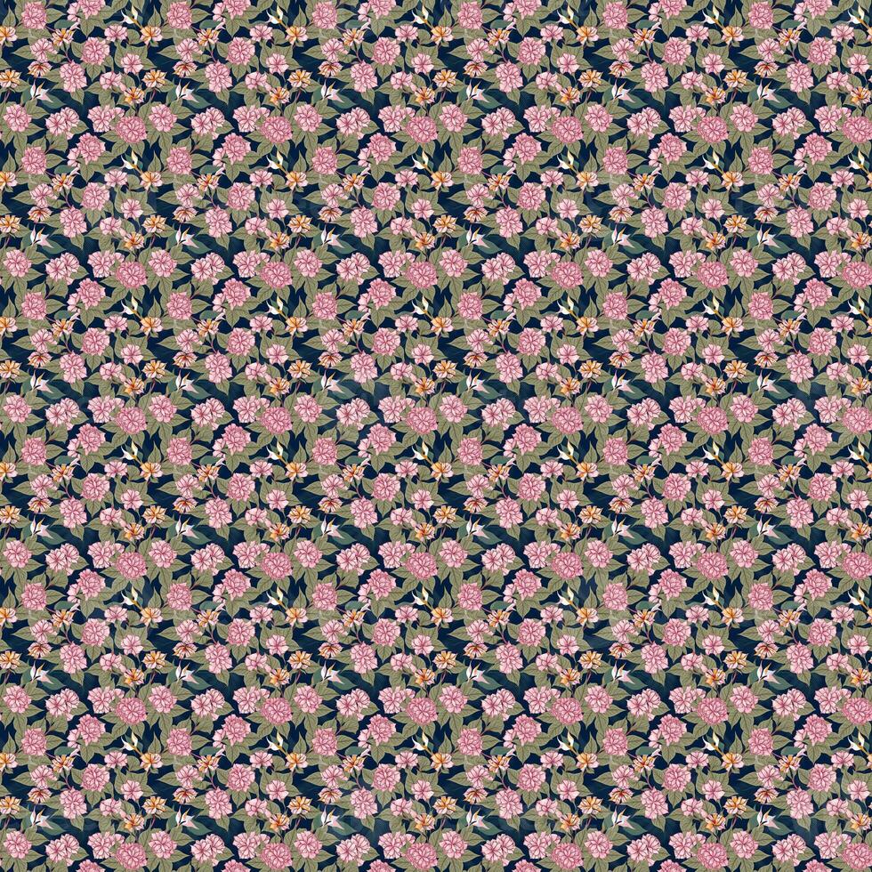 ai generado Rosa flor flora modelo regalo envolver fondo de pantalla vistoso sin costura foto