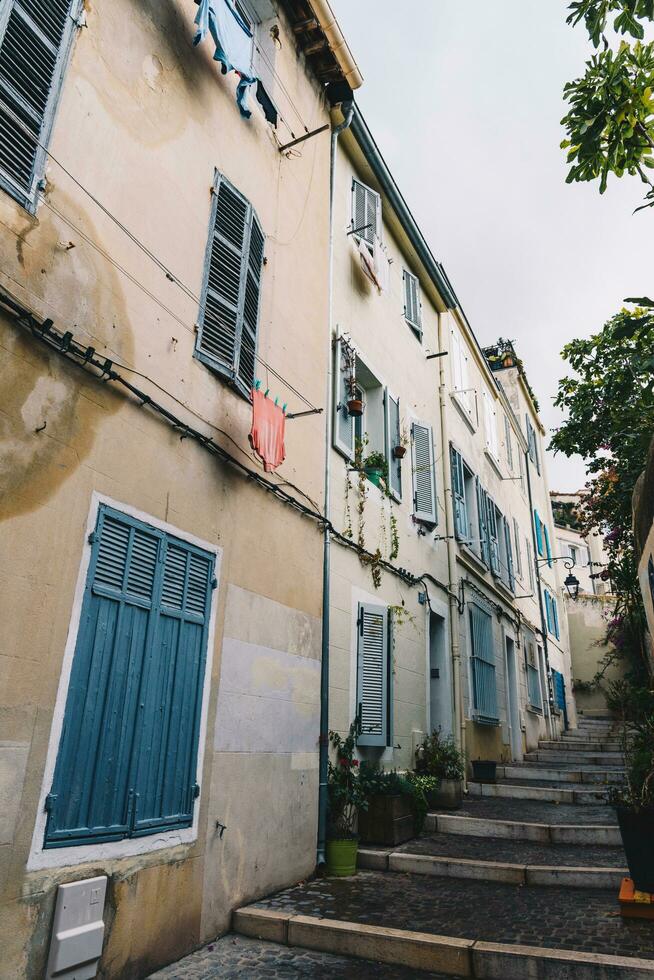 MARSEILLE, FRANCE - NOV 12, 2021 - Old Panier district in Marseille photo
