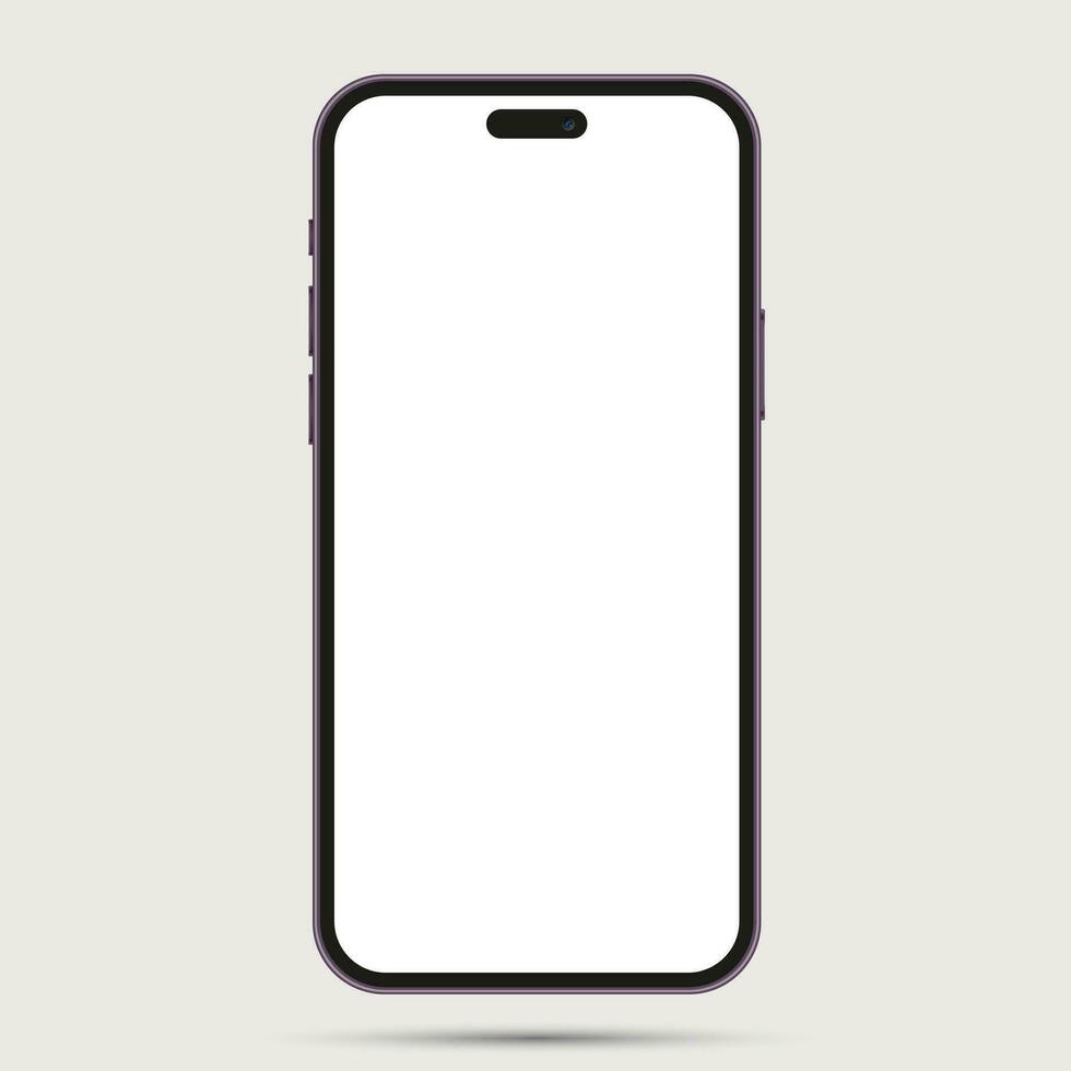 mobile phone smart phone on the white backgrounds vector