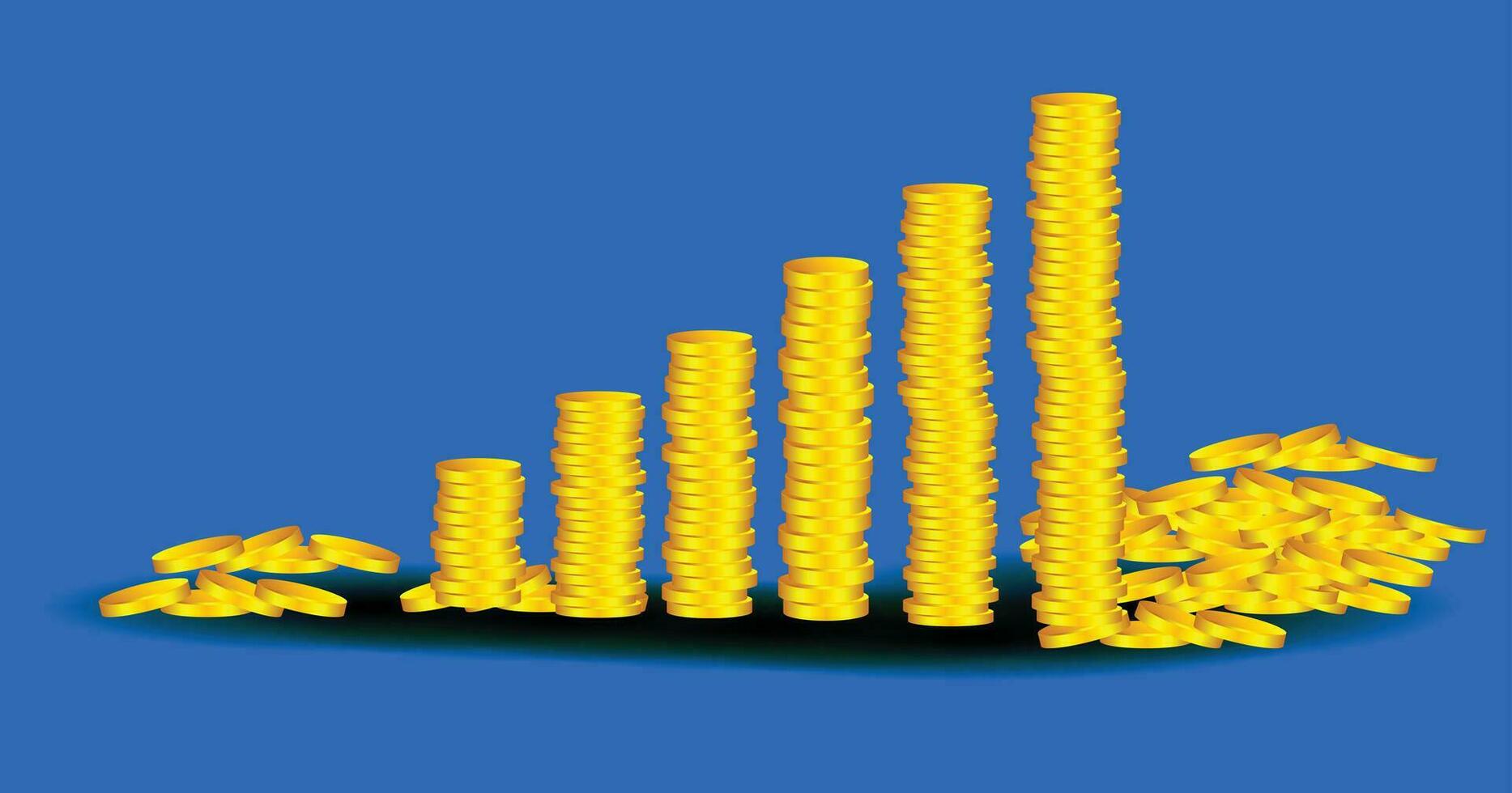 Vector financial business plan - hand holding golden coin.