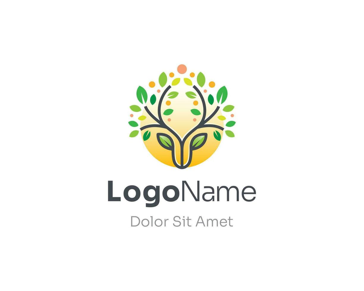 Abstract colorful natural deer logo vector