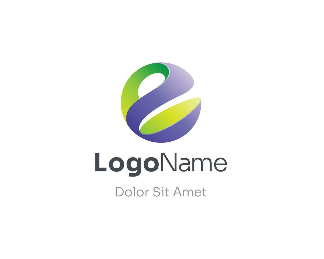 Abstract creative colorful letter e logo vector