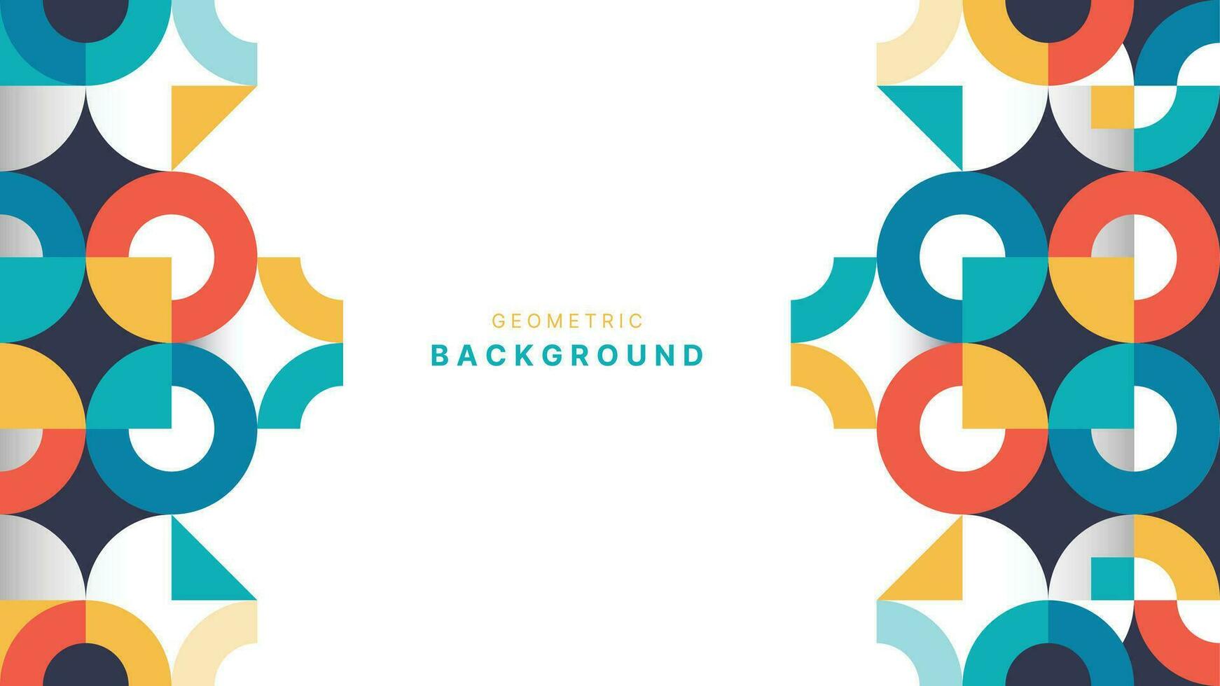 Modern flat colorful geometric background vector