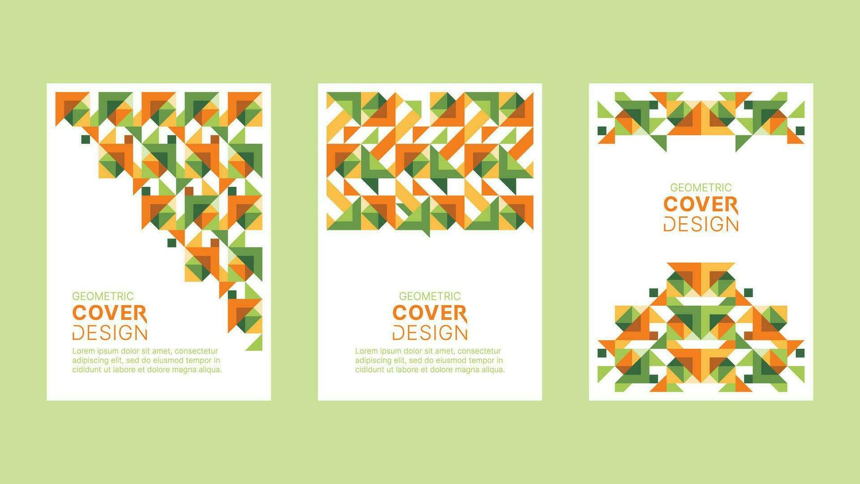 Creative colorful flat geometric cover design vector