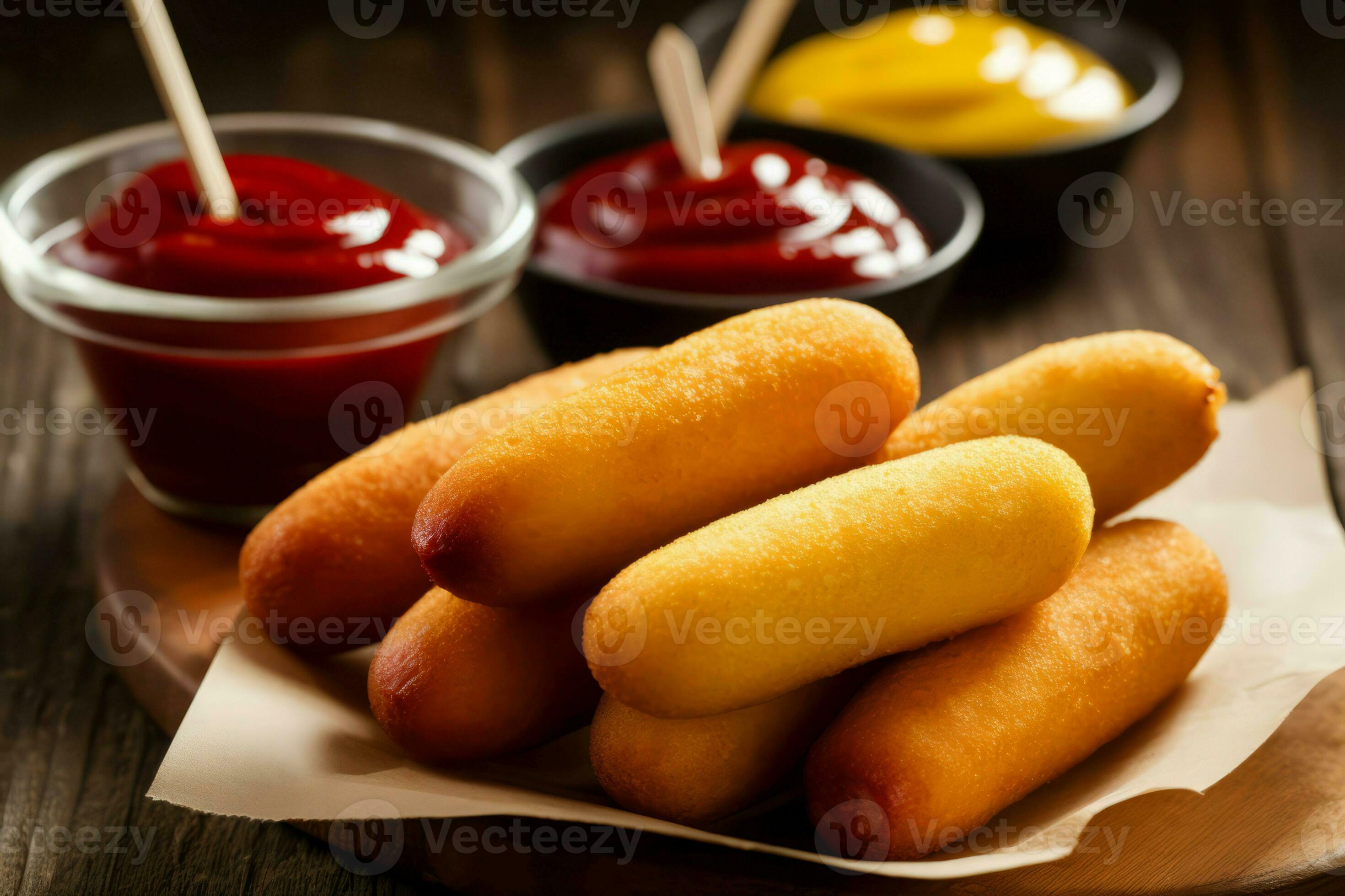 Homemade corn dogs food. Generate Ai 34920546 Stock Photo at Vecteezy