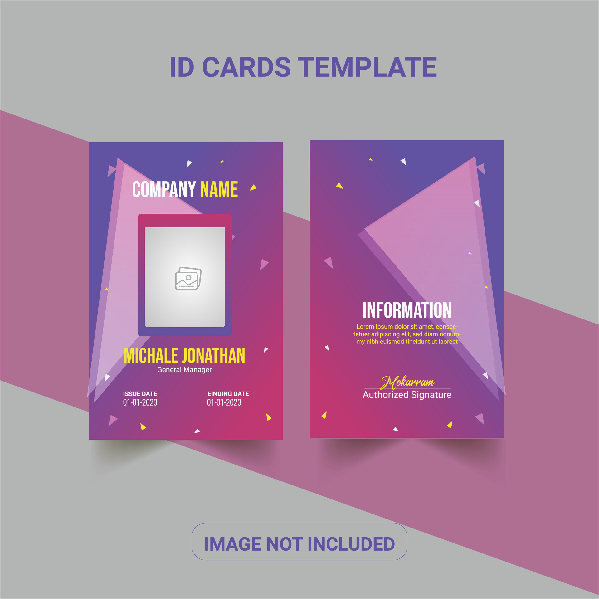 Student Id Card design template Id card design for school, Identity