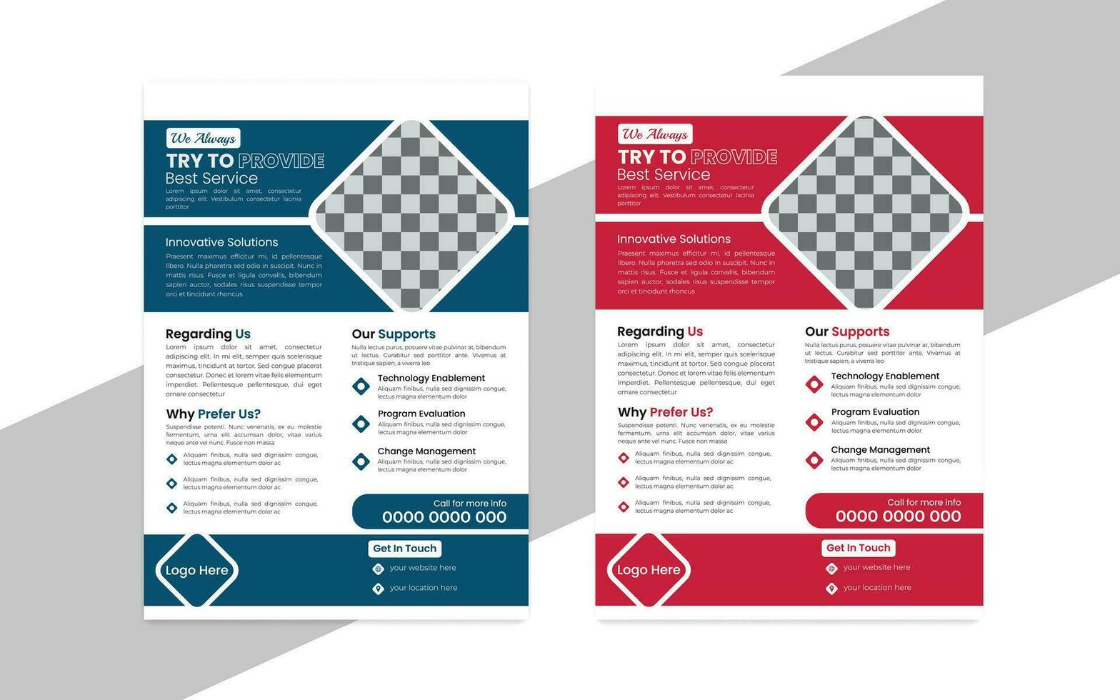 Corporate Business Flyer design template Pro Pamphlet Vector