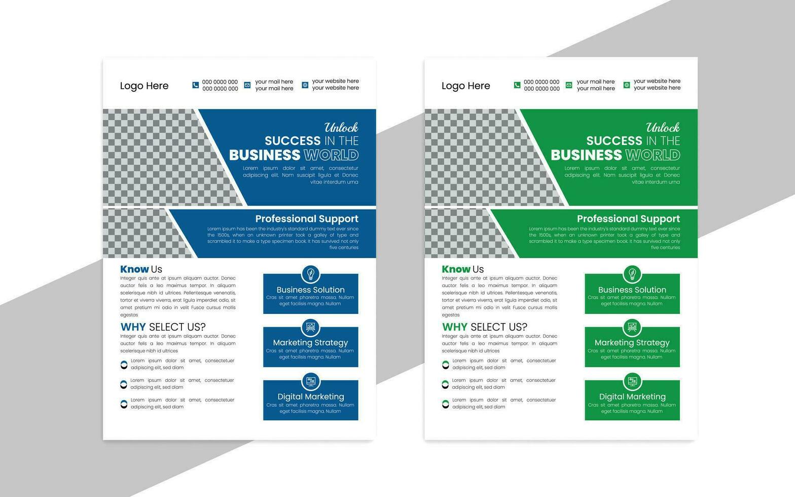 Corporate Business Flyer design template Pro Pamphlet Vector