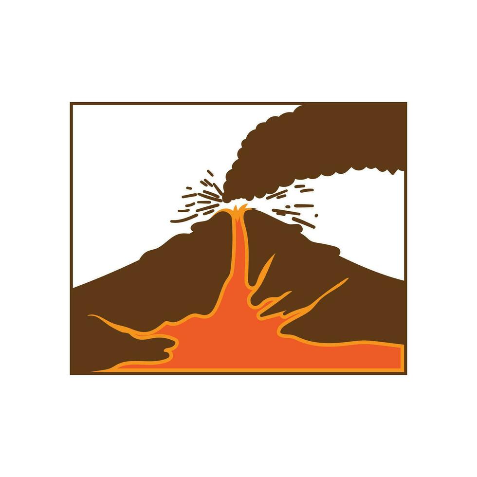 Cross Section Diagram of Volcano Mountain with Magma and Lava vector