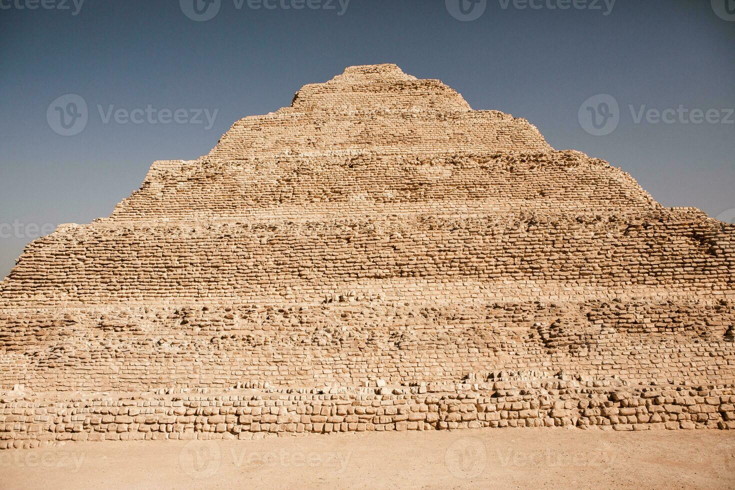 Famous Egyptian Pyramids of Giza. Landscape in Egypt. Pyramid in desert. Africa. Wonder of the World photo