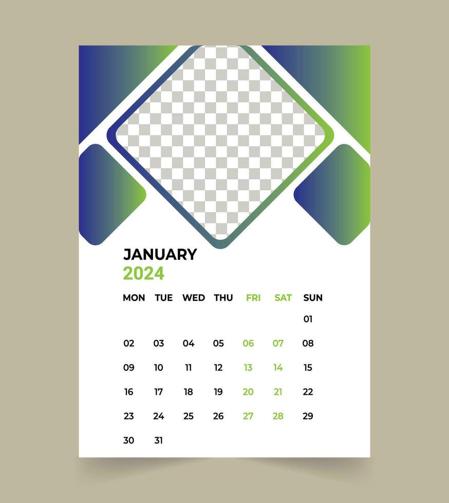 2024 Calendar design free vector