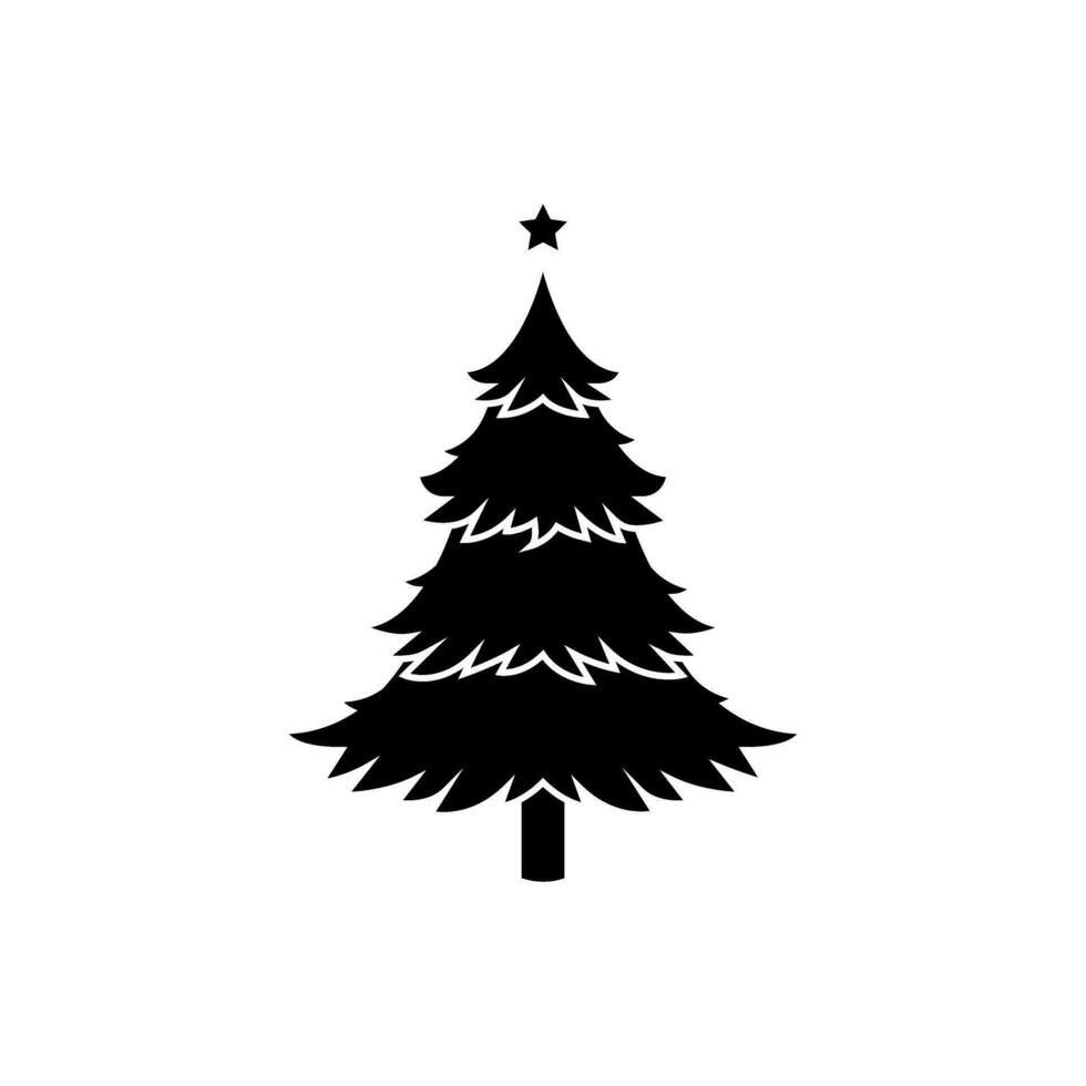 Navidad árbol vector icono. nuevo año ilustración signo. invierno símbolo.