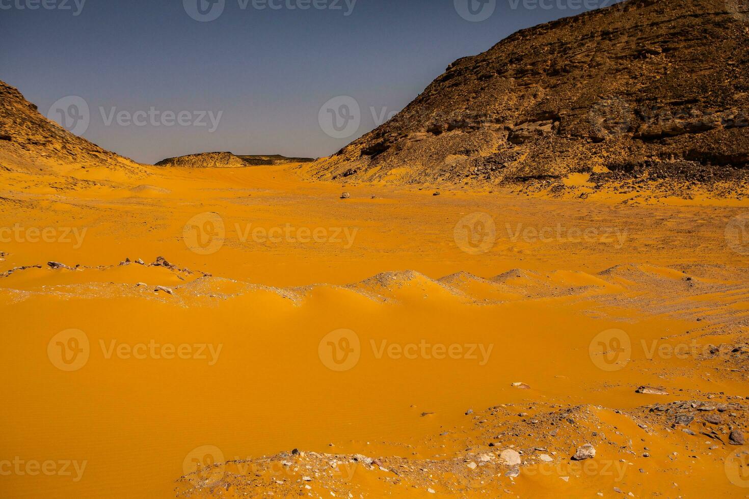 Landscape of sahara desert in Egypt. Conceptual for freedom, enjoying the journey. photo