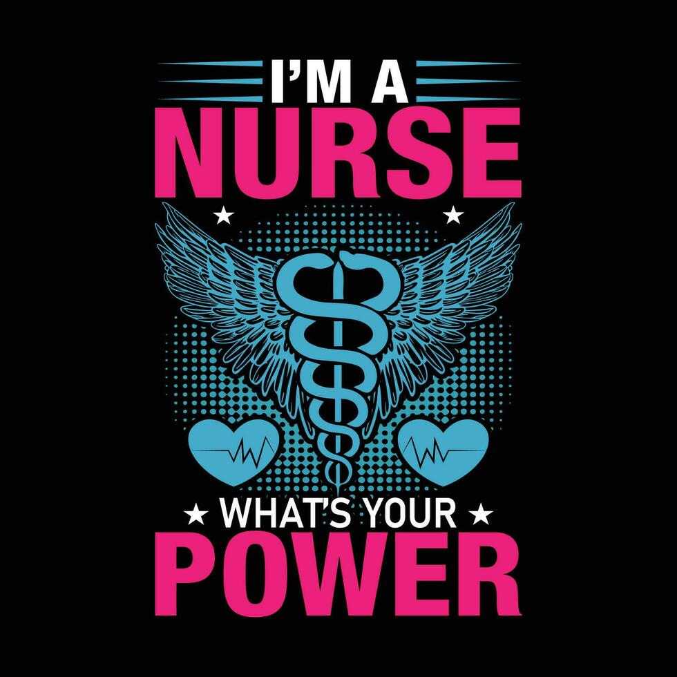 Nurse, Nursing T shirt Design Vector