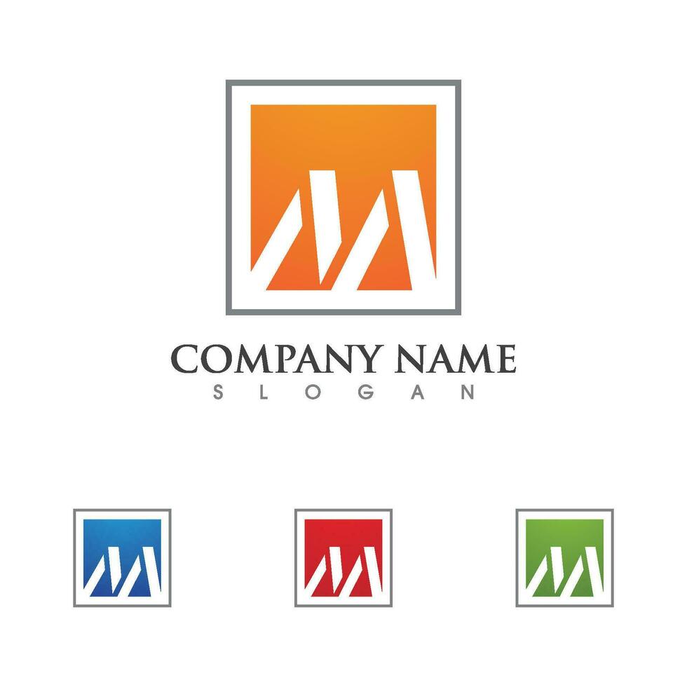 M Letter Logo Template vector