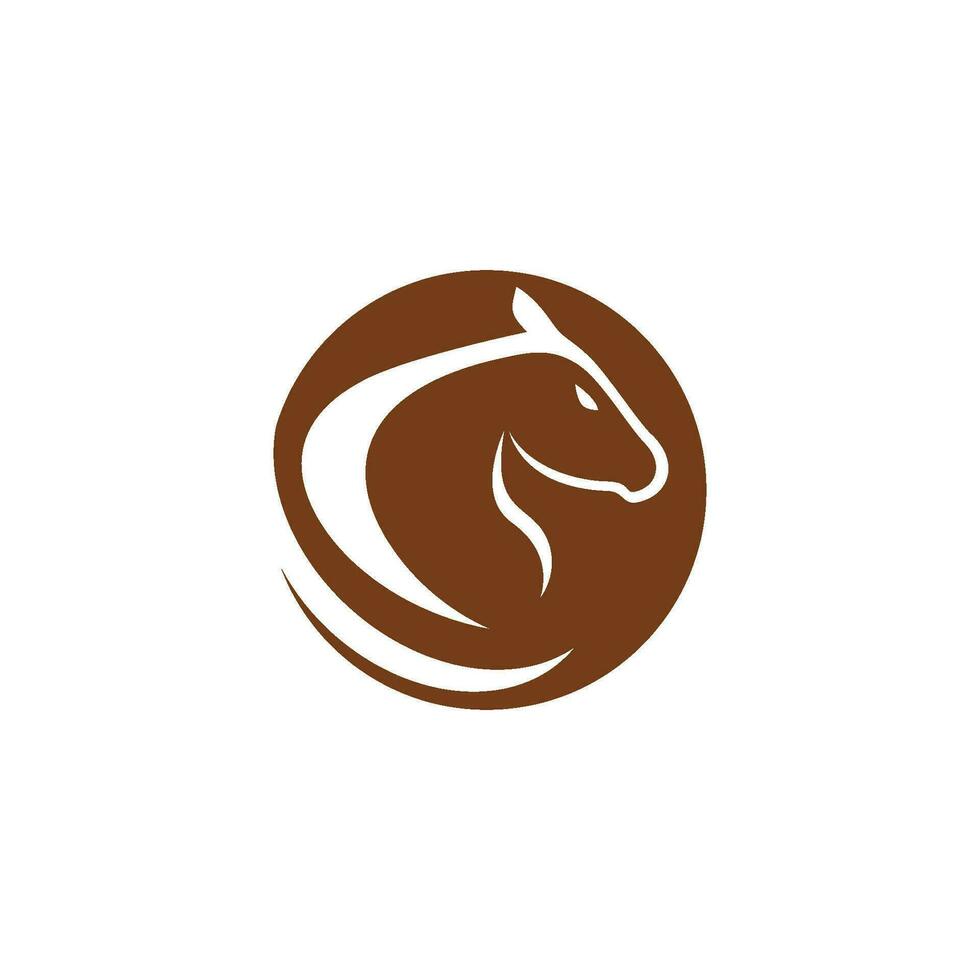 icono de vector de plantilla de logotipo de caballo