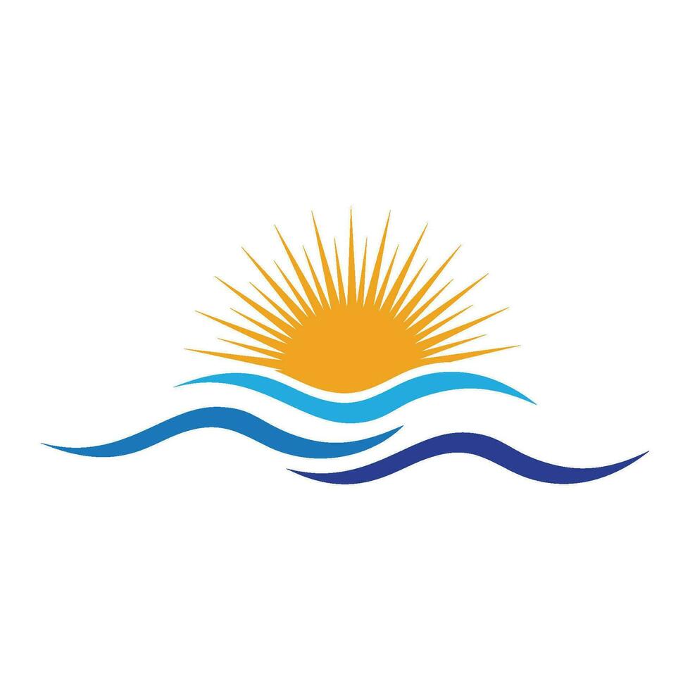 Water wave icon vector